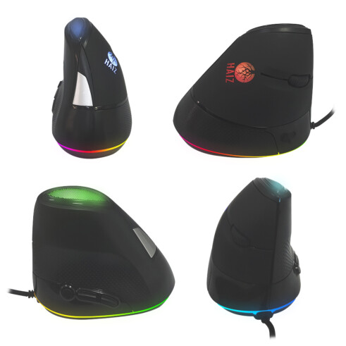 Mouse Gamer Ergonômico Vertical Fire e Ghost com Led RGB HZ-888 - Image 2