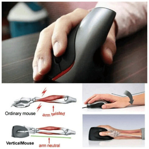 Mouse Gamer Ergonômico Vertical Fire e Ghost com Led RGB HZ-888 - Image 4